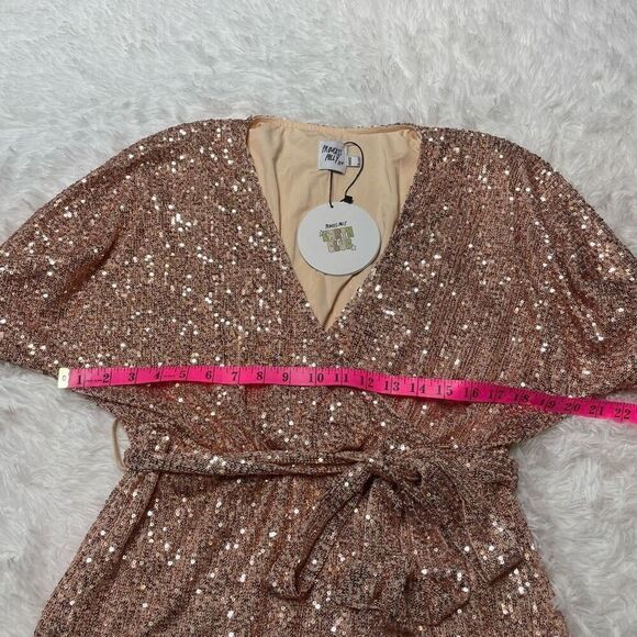 Princess Polly Sequin Mini Dress in Rose Gold - Picture 7 of 12